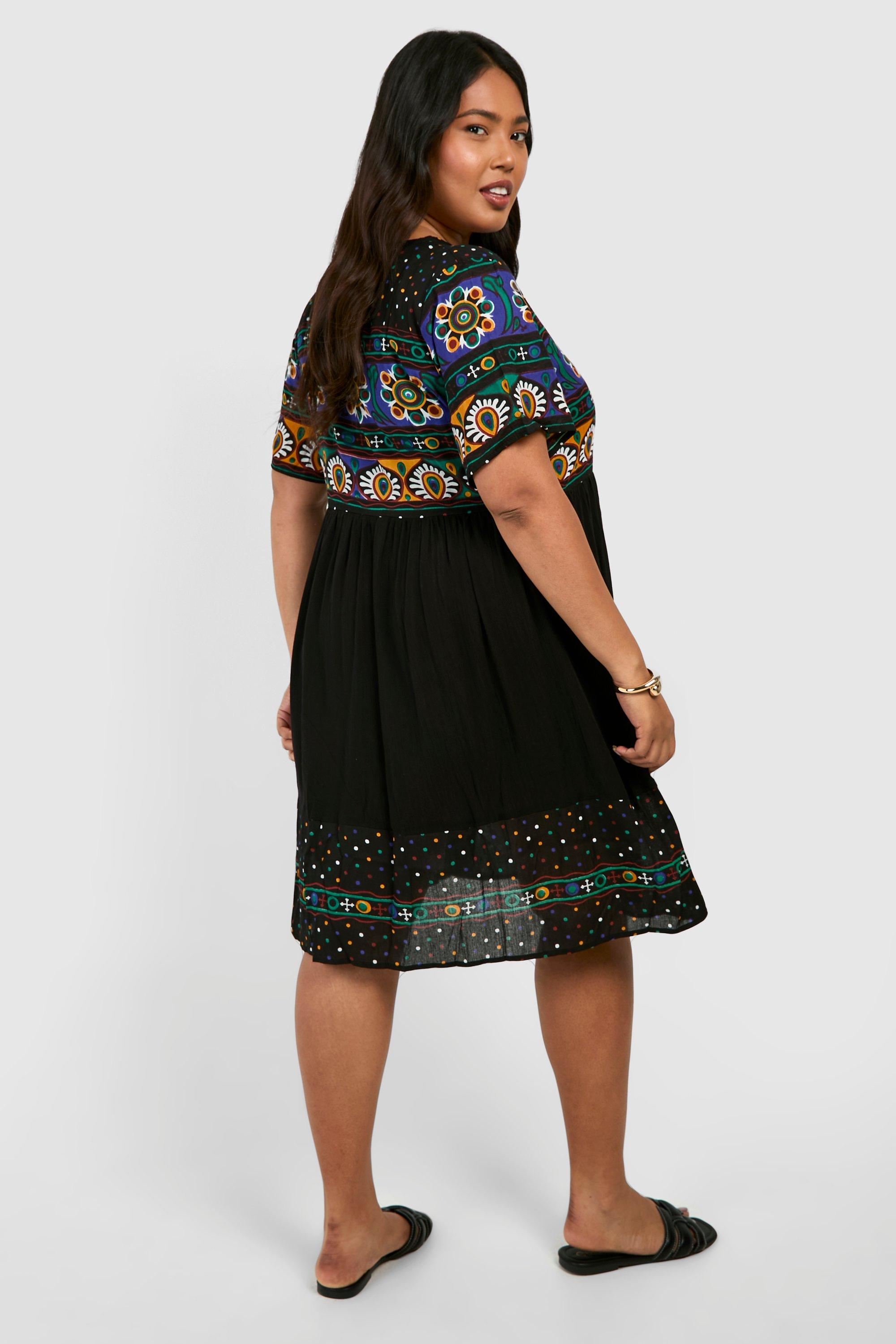 Boohoo on sale print dress