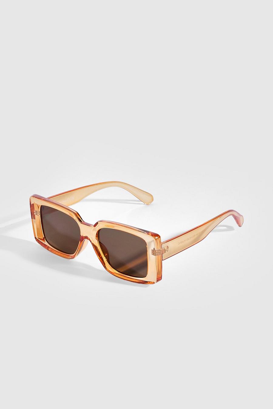 Brown Tinted Squared Off Sunglasses image number 1