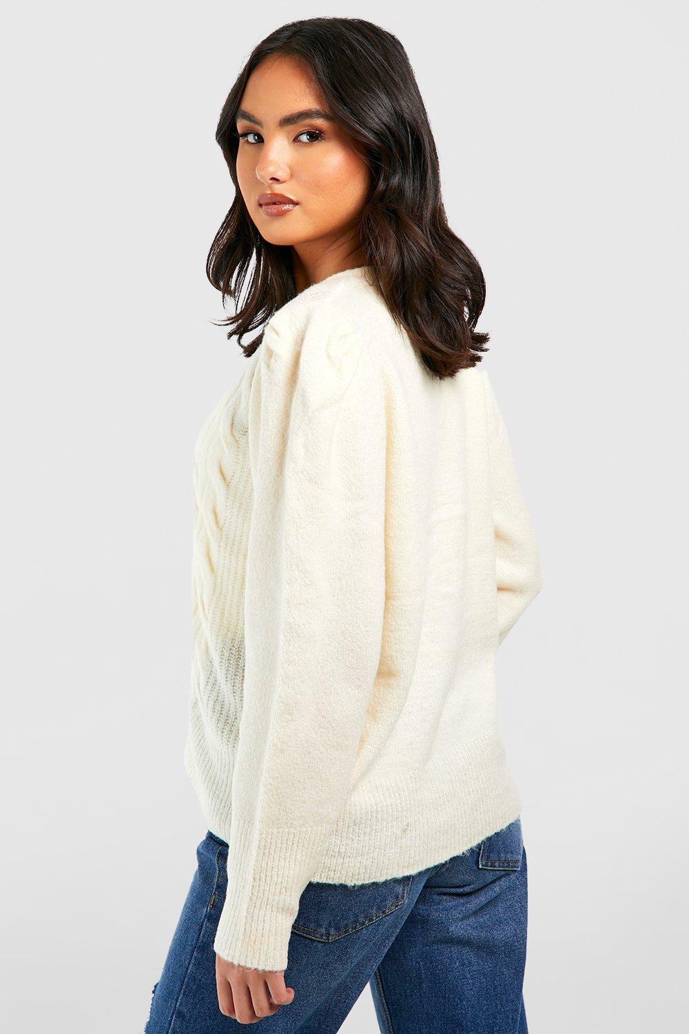 Boohoo cable knit clearance cardigan