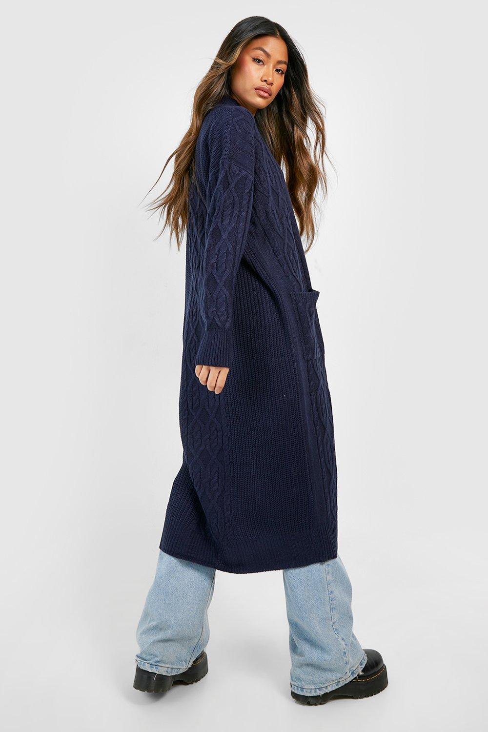 Navy edge to edge cardigan hotsell