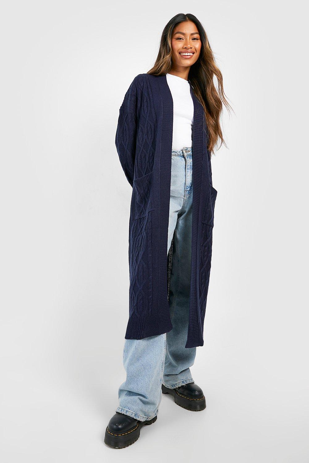 Navy edge to edge cardigan hotsell