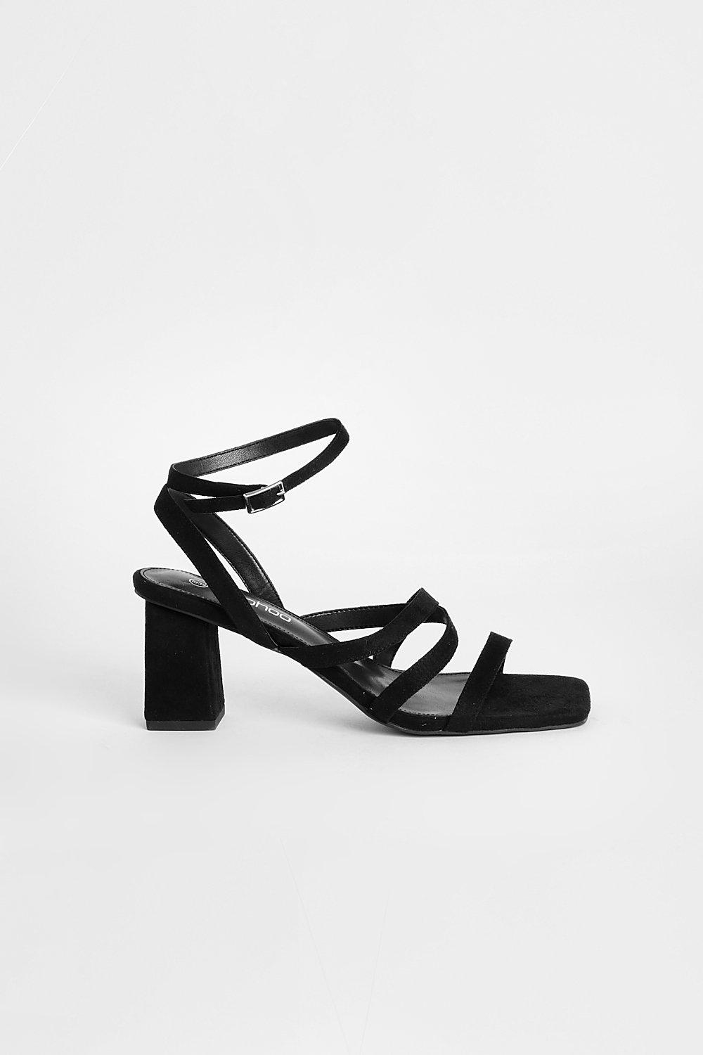 New Look Multi Strap Block Heel Sandal in Black