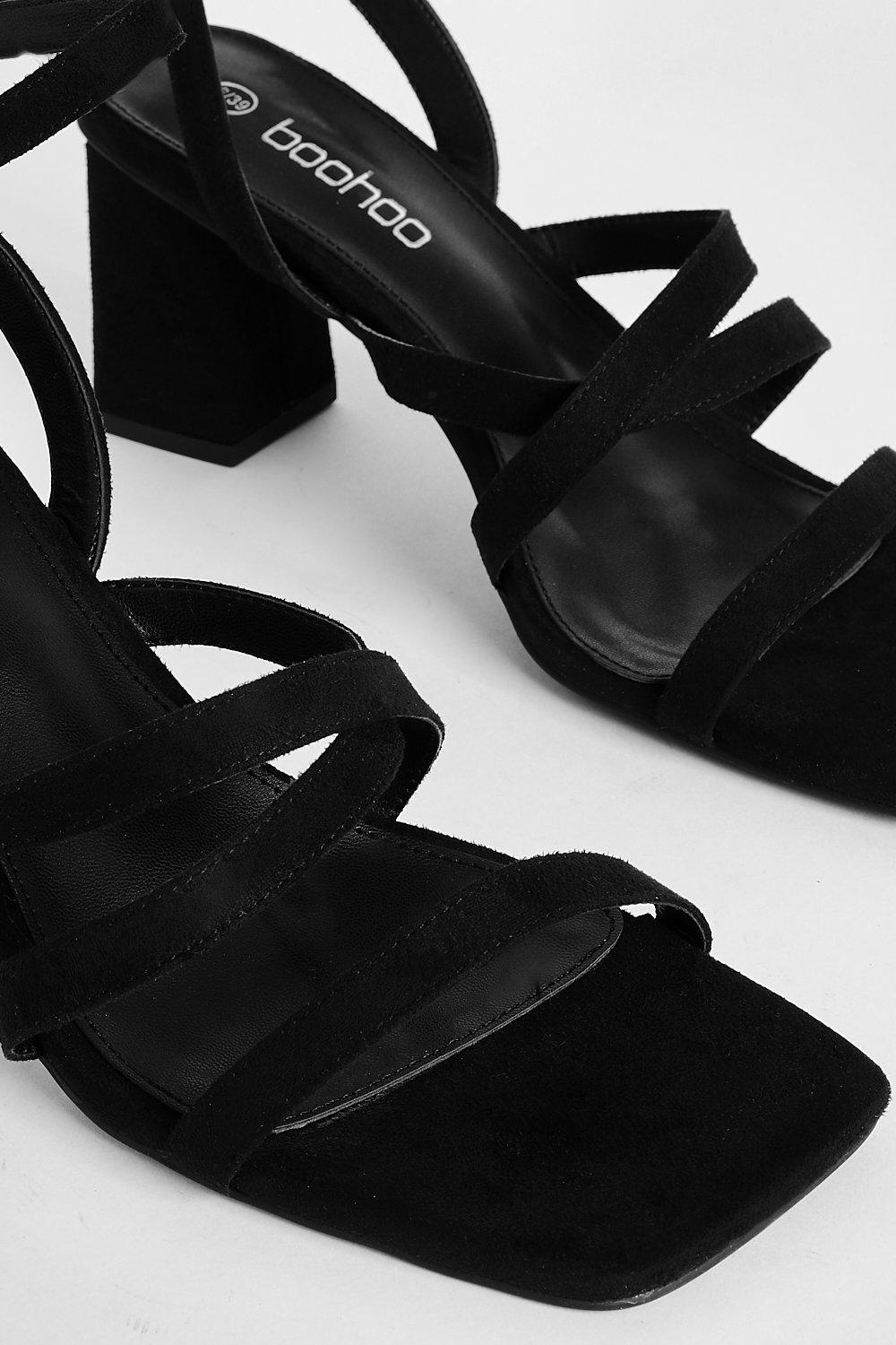 New Look Multi Strap Block Heel Sandal in Black