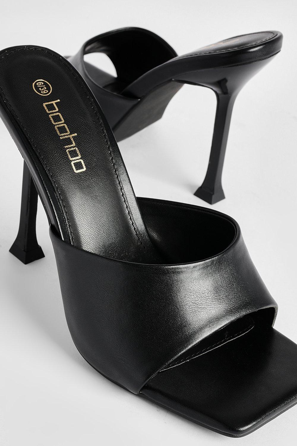 Black 2025 stiletto mules