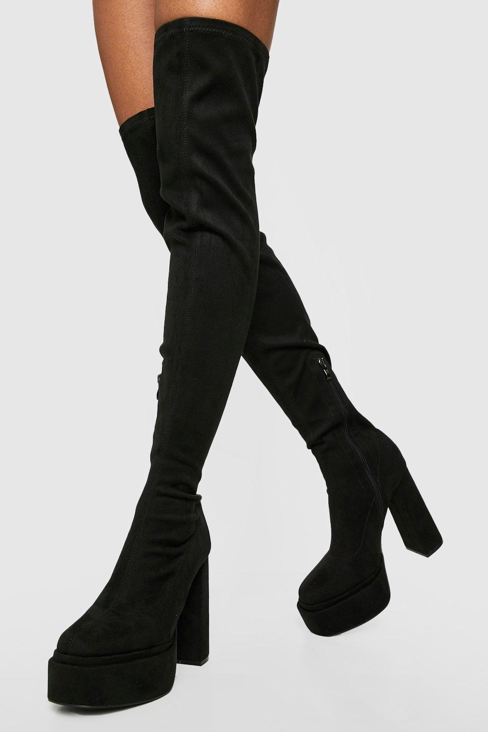 Boohoo thigh boots best sale