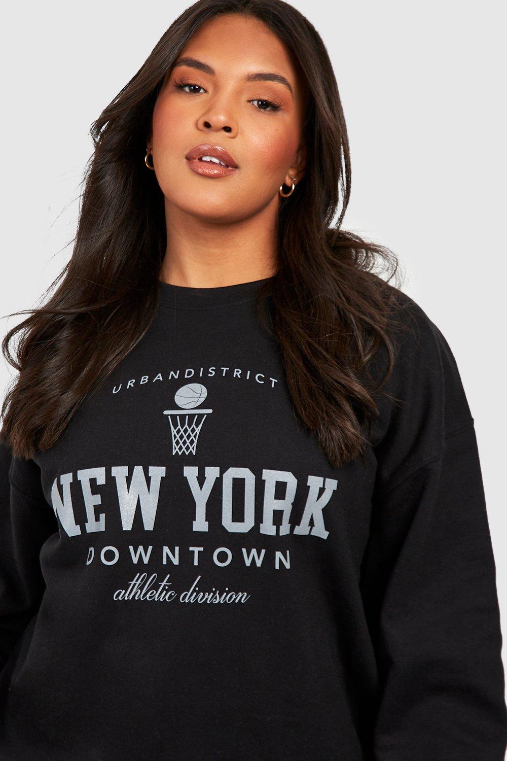 Womens New York Sweatshirts Crew Neck Country Usa Pullover Sweater