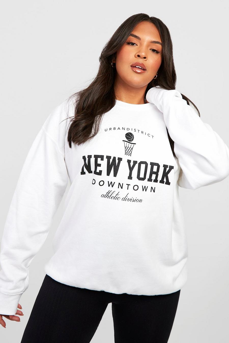 Plus New York Sweatshirt, White image number 1