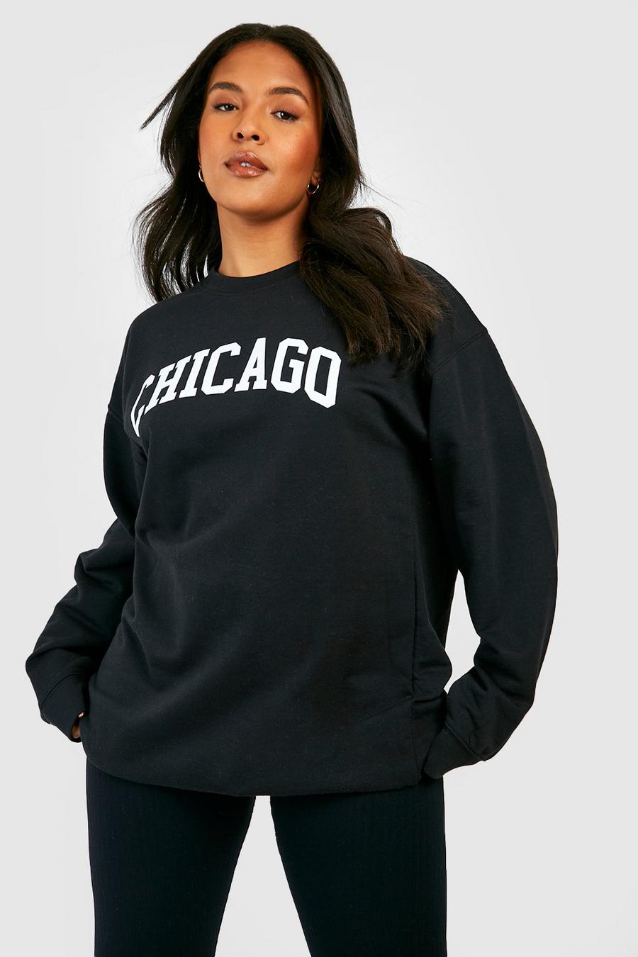 Plus Chicago-Sweatshirt, Black image number 1