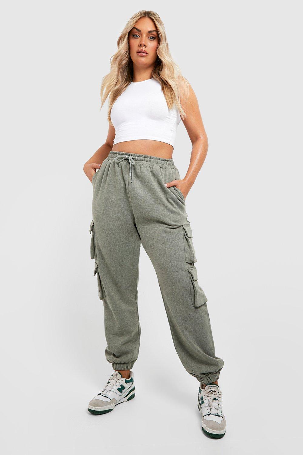 Pantaloni tuta Plus Size oversize con doppie tasche Cargo