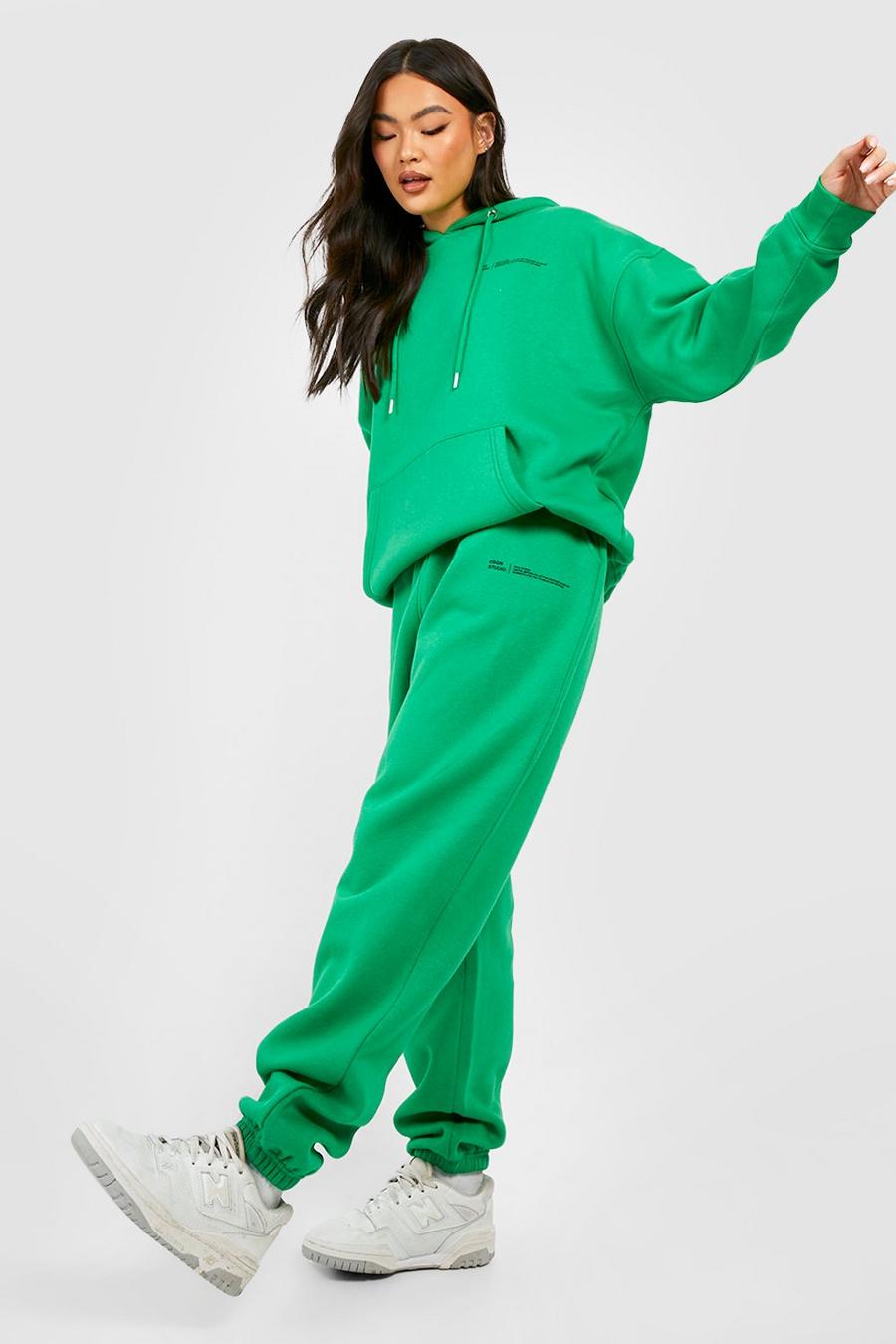 Green Dsgn Studio Text Print Hooded Tracksuit  image number 1