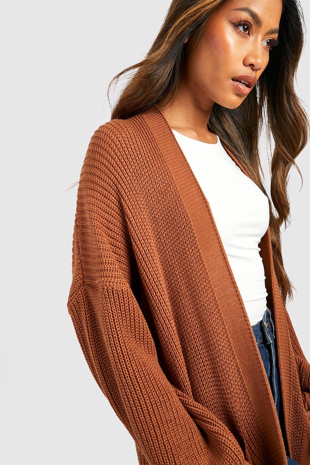 Women s Chunky Knit Midi Cardigan Boohoo UK