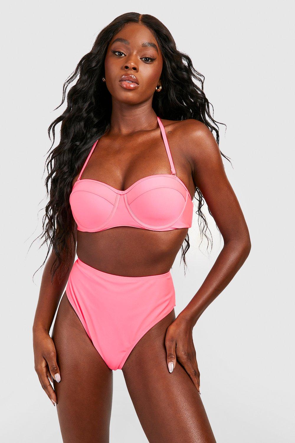 High waisted bikini padded hot sale top