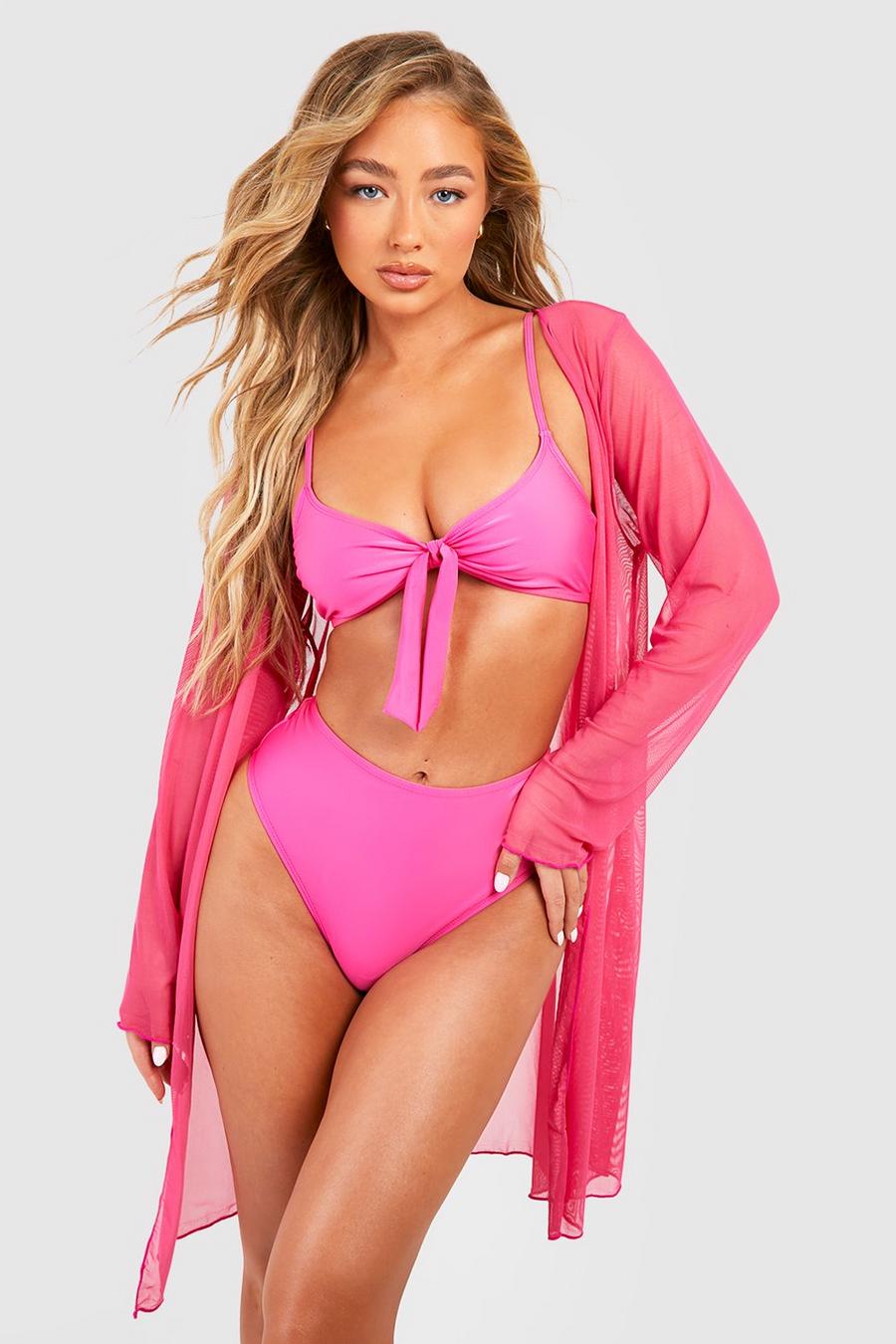 Pink 3 Essentials Itsy Bitsy Bikini Top