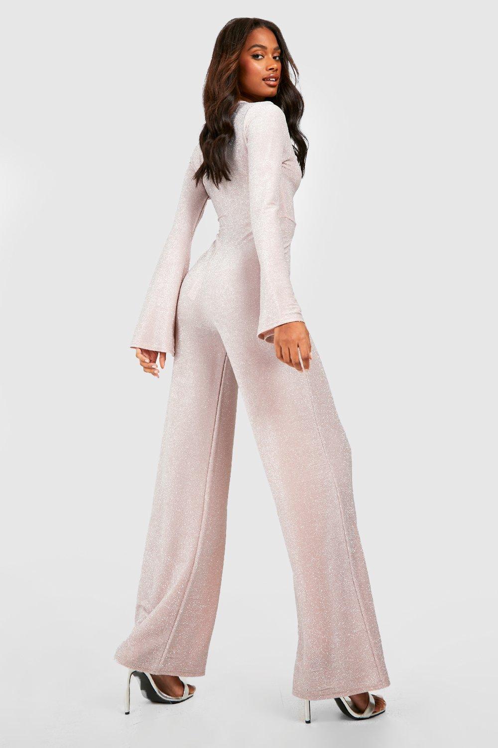 Champagne cheap glitter jumpsuit