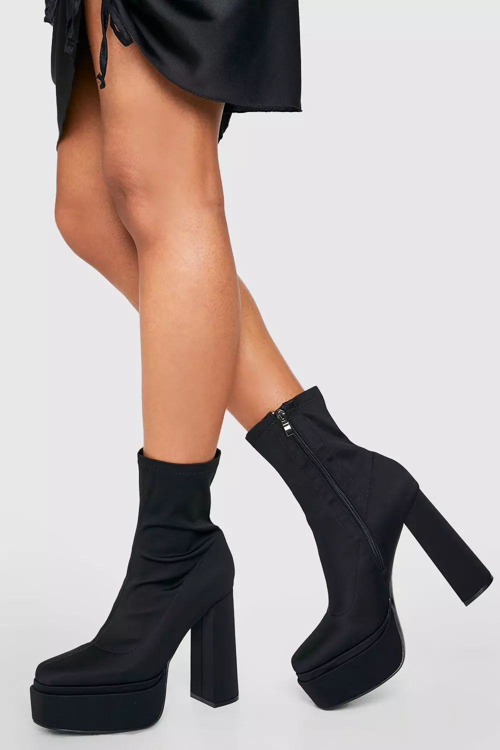 Xl platform ankle hot sale boots