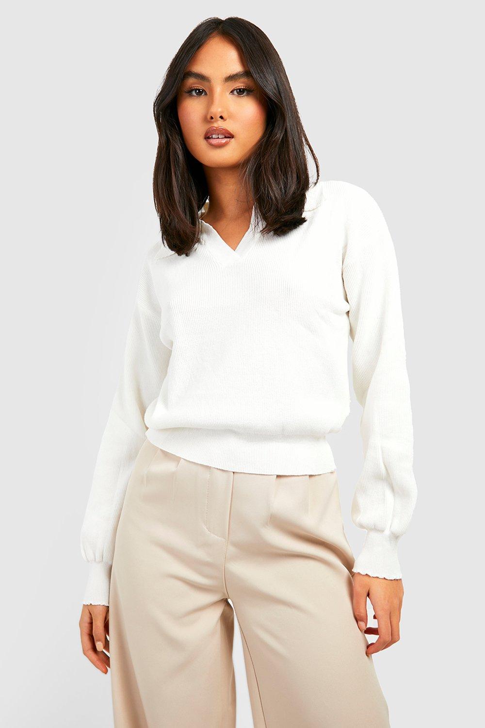 White sale jumper boohoo