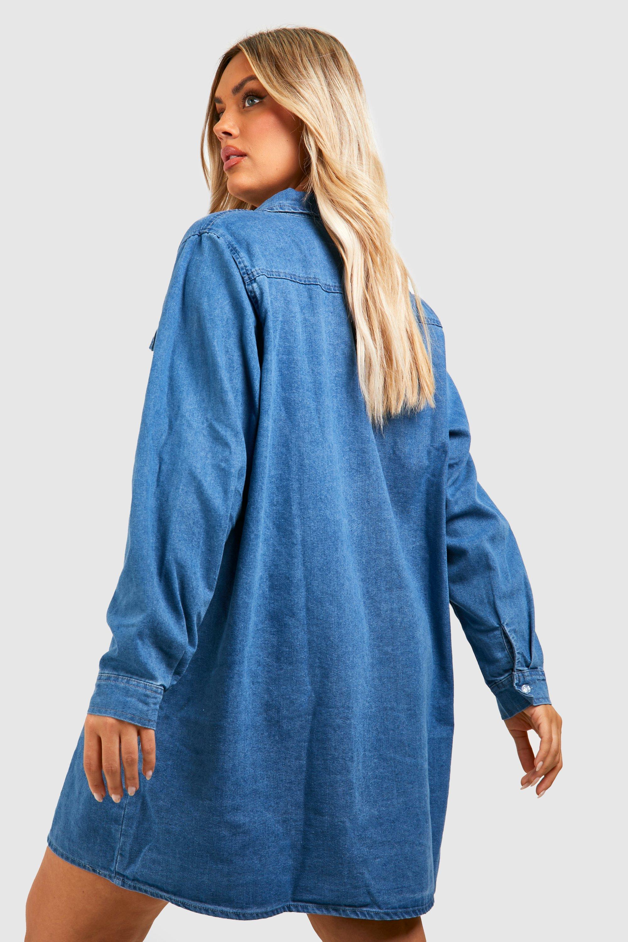 Western Denim Shirt Dress