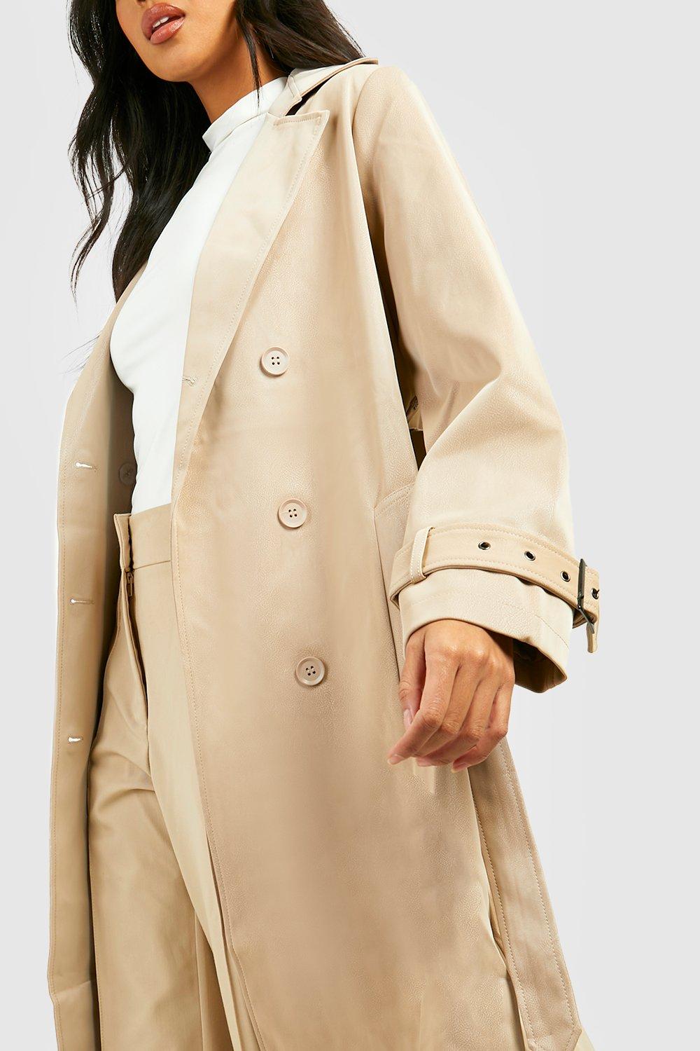 Boohoo hot sale beige coat