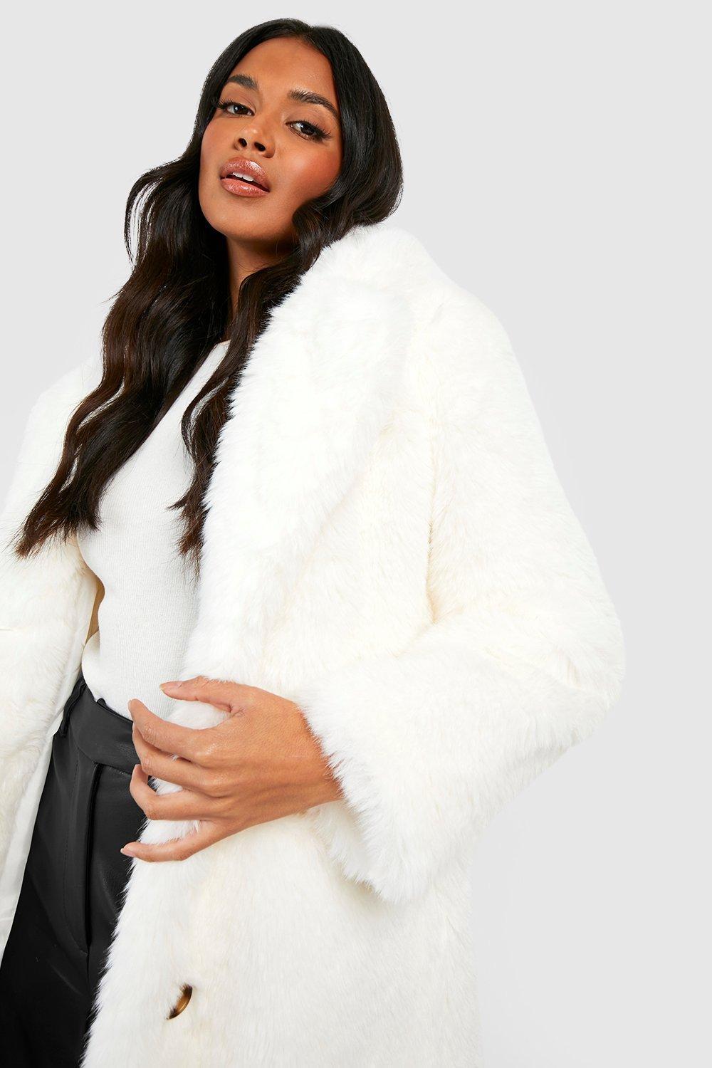 Women's White Faux Fur Coats