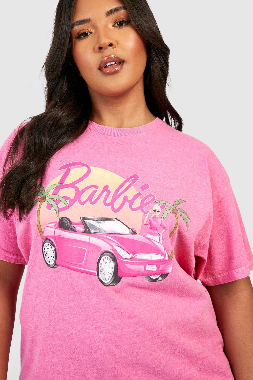 Redenaar congestie paraplu Plus Barbie Convertible Graphic Washed T-shirt | boohoo