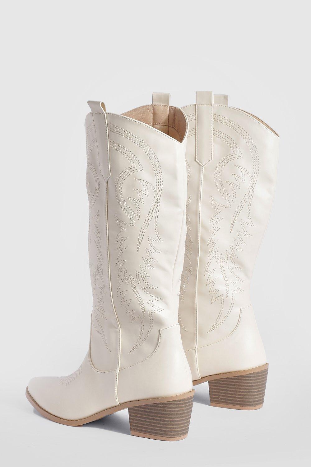 Cream cheap cowboy boots