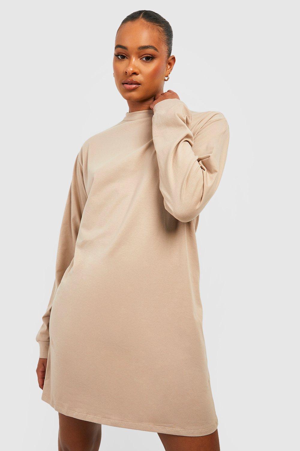 Long sleeve oversized t shirt dress best sale