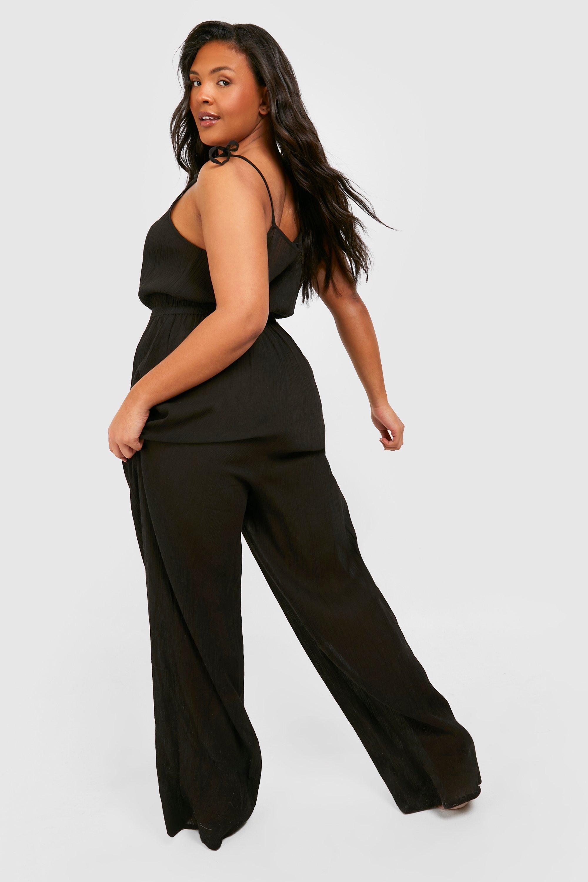 Black 2024 beach jumpsuit