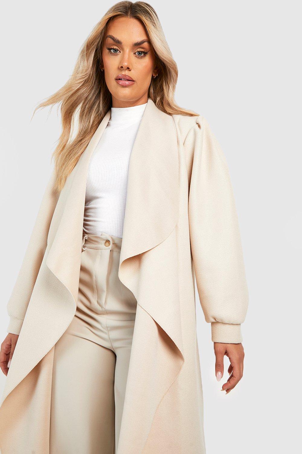 Oversized waterfall outlet duster coat