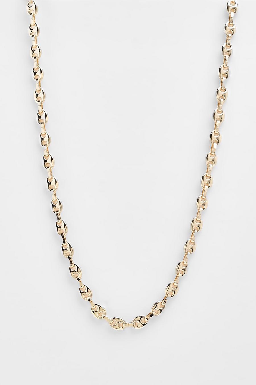 Gold Chubby Link Polished Chain Necklace image number 1