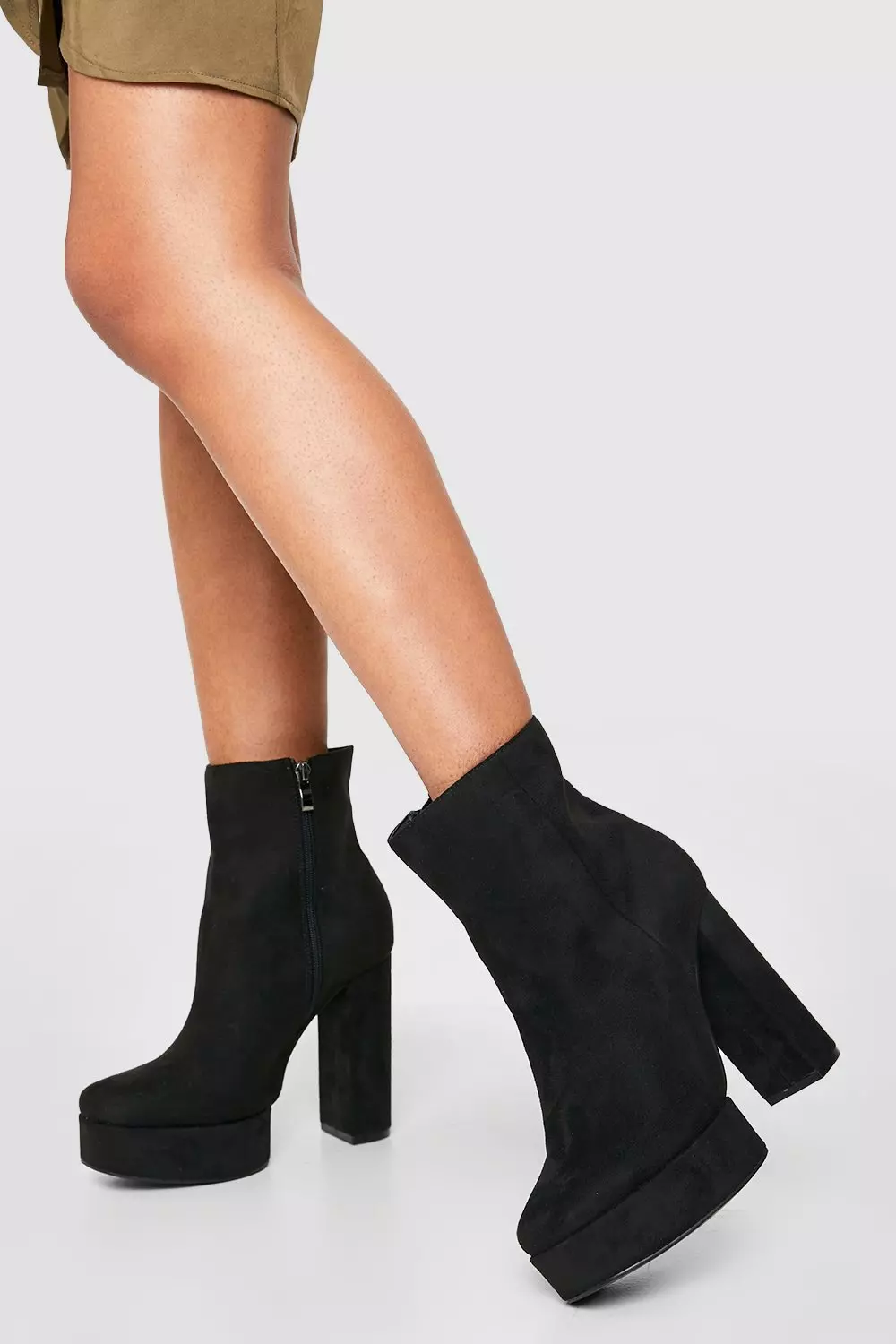 Wide fit cheap platform boots