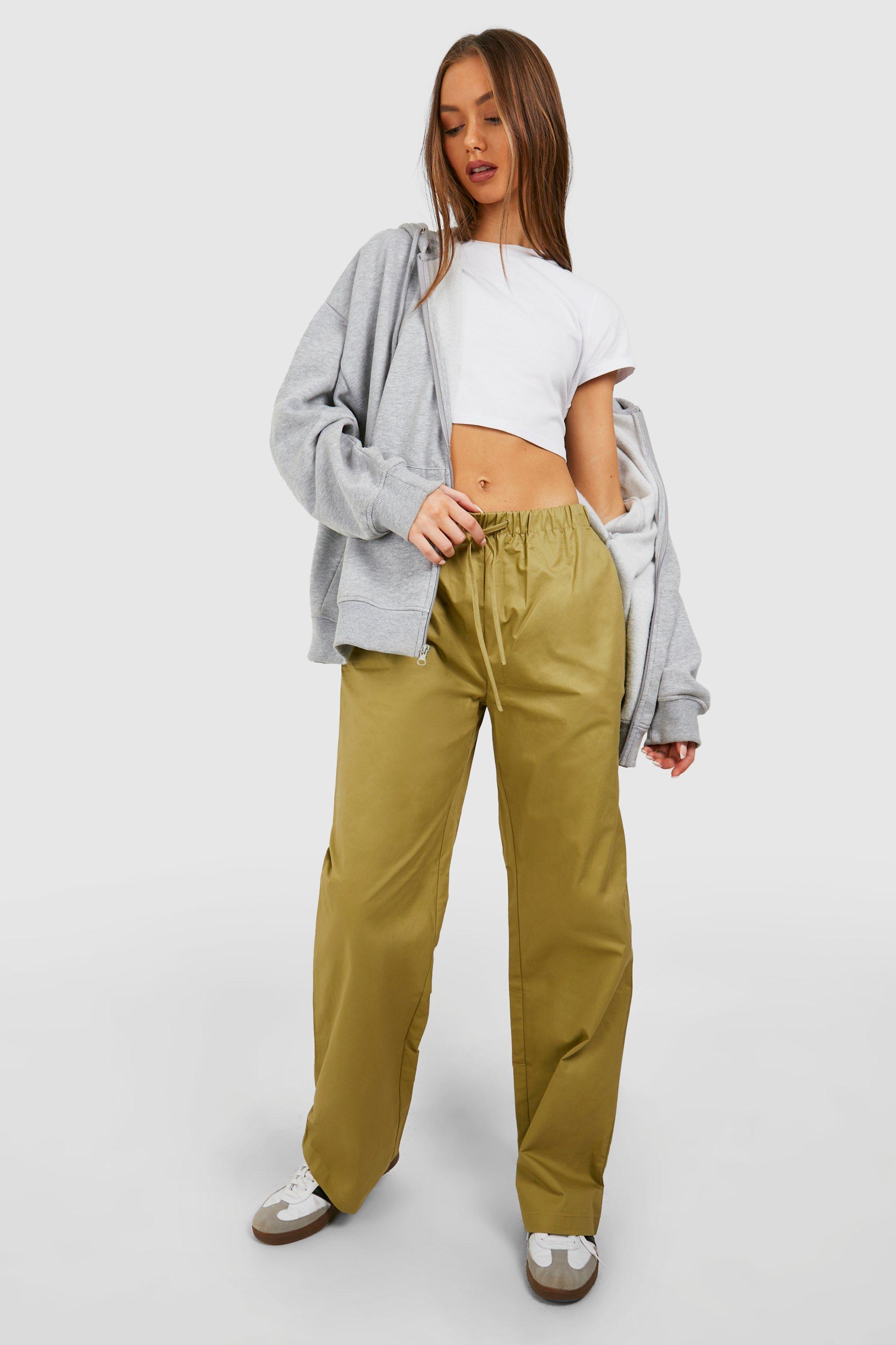 Women's pull on hot sale khaki pants