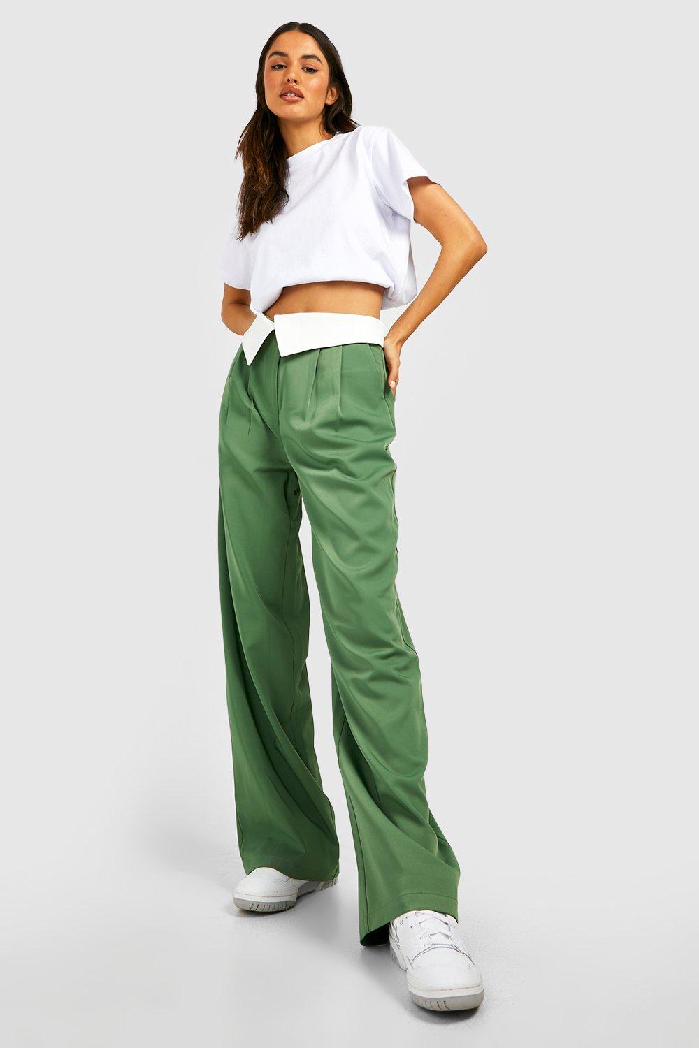 Folded Waistband Trousers