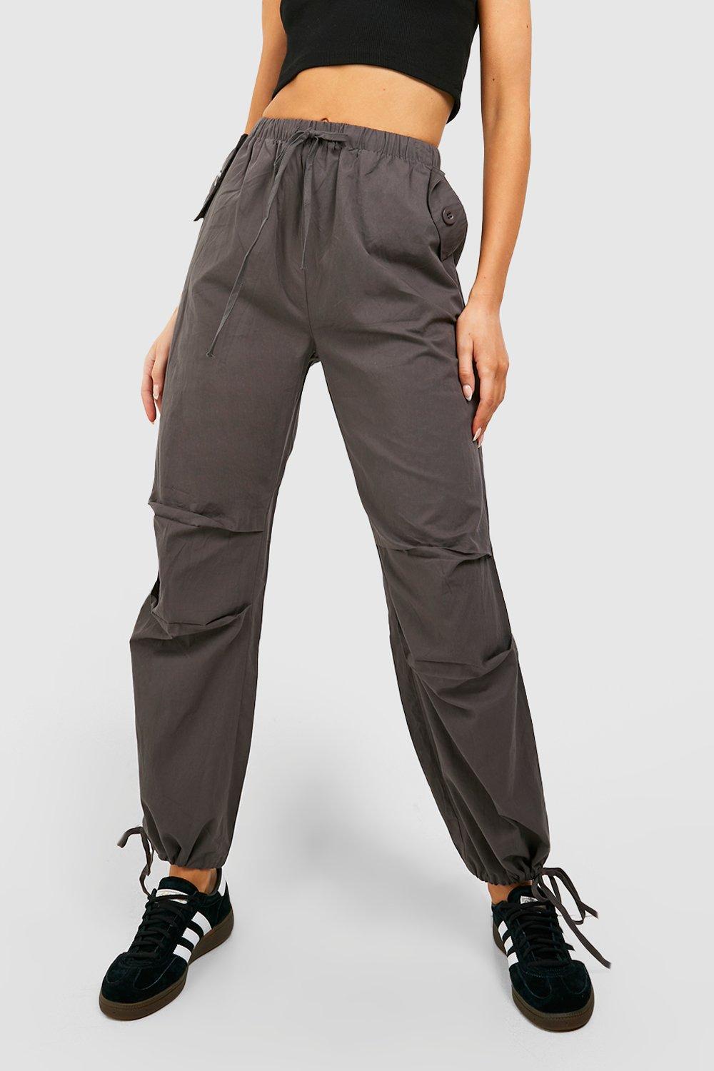 Adjustable Baggy Cargo Joggers boohoo