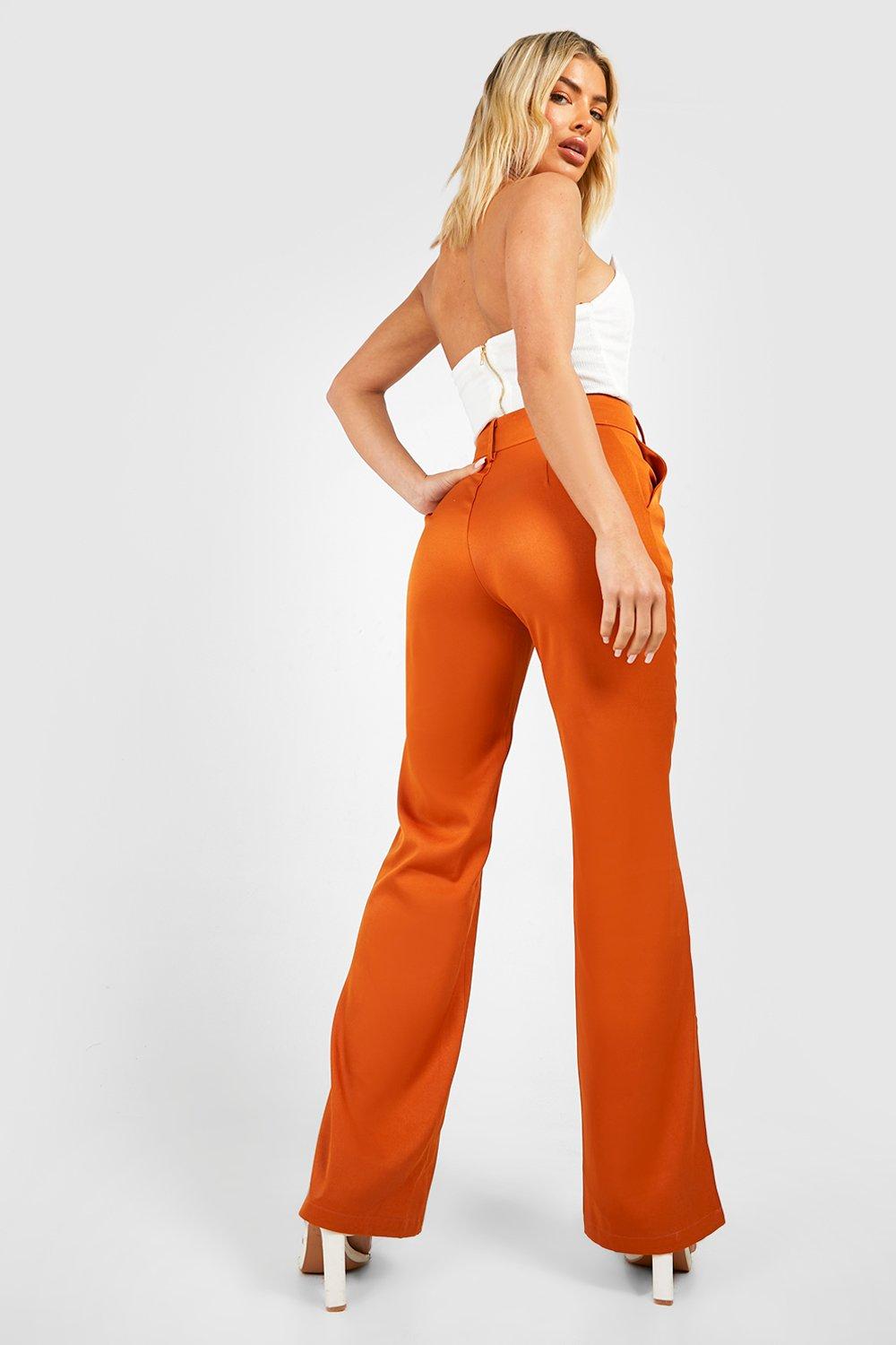 High waisted best sale rust pants