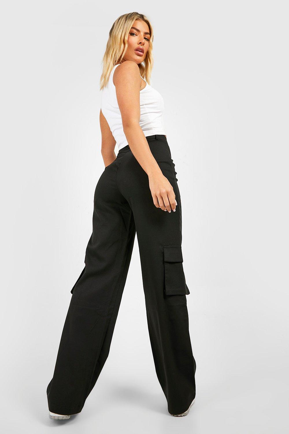 High Waisted Tailored Cargo Pants