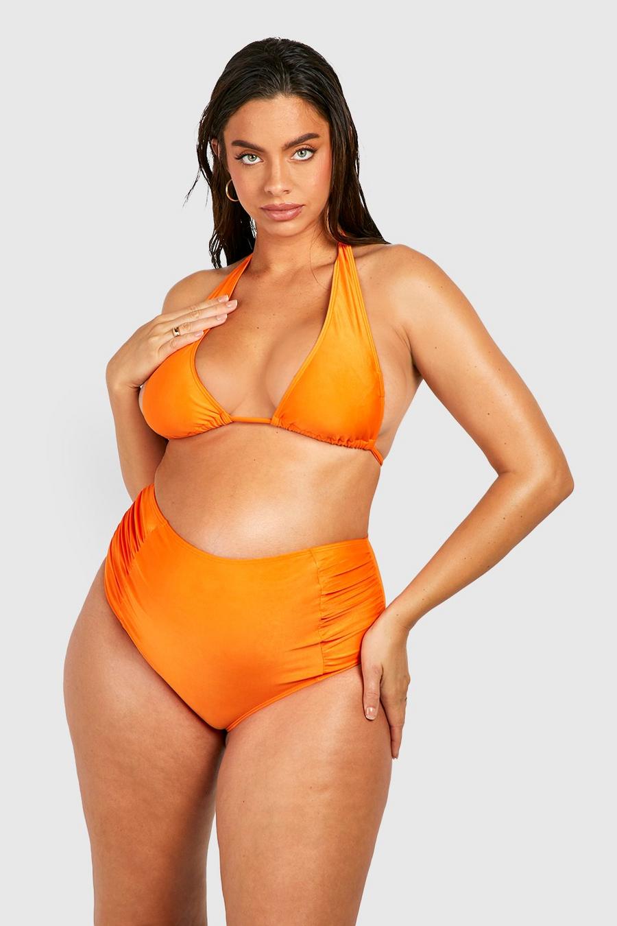 Orange Zwangerschap High Waist Essentials Bikini Broekje