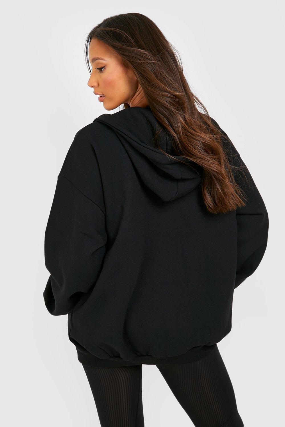 Oversized zip-through hoodie