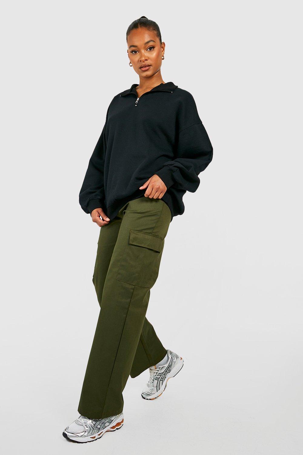 Tall Oversized Half Zip Sweater | boohoo
