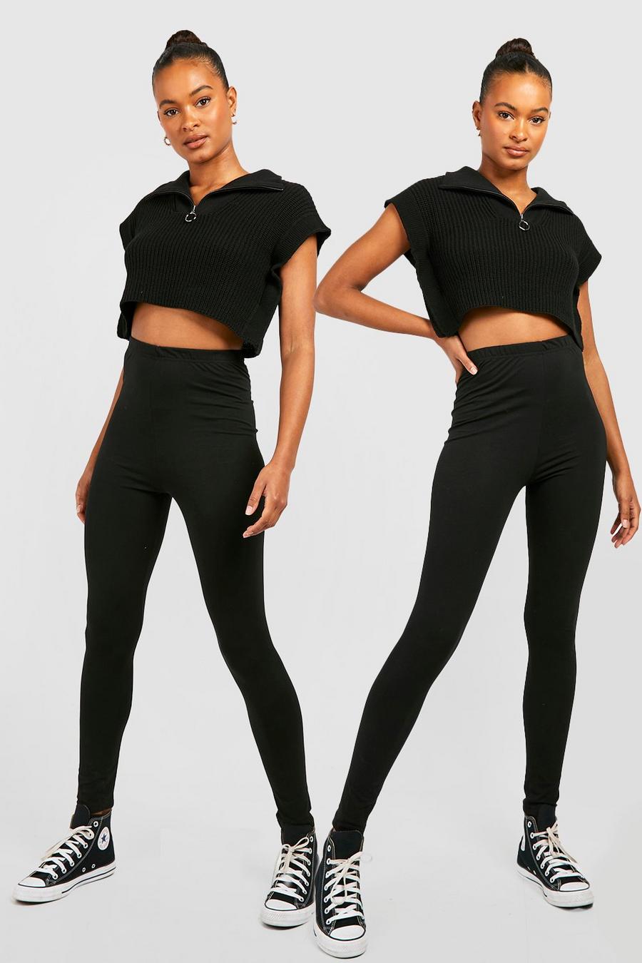 Tall - Lot de 2 leggings basiques, Black