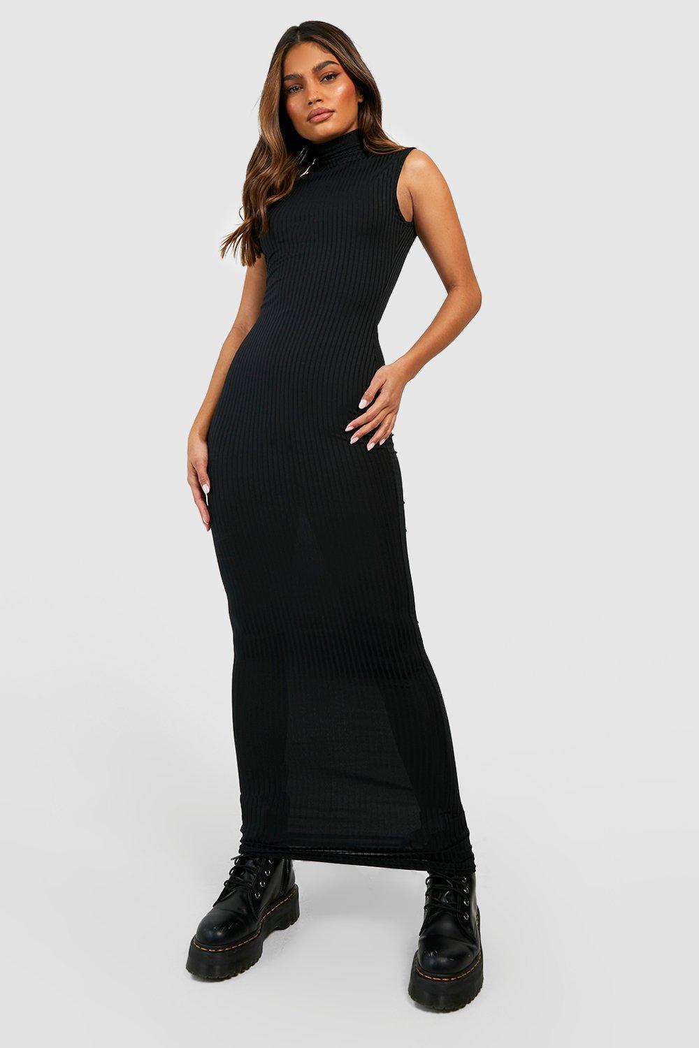 Mock neck maxi dress sale