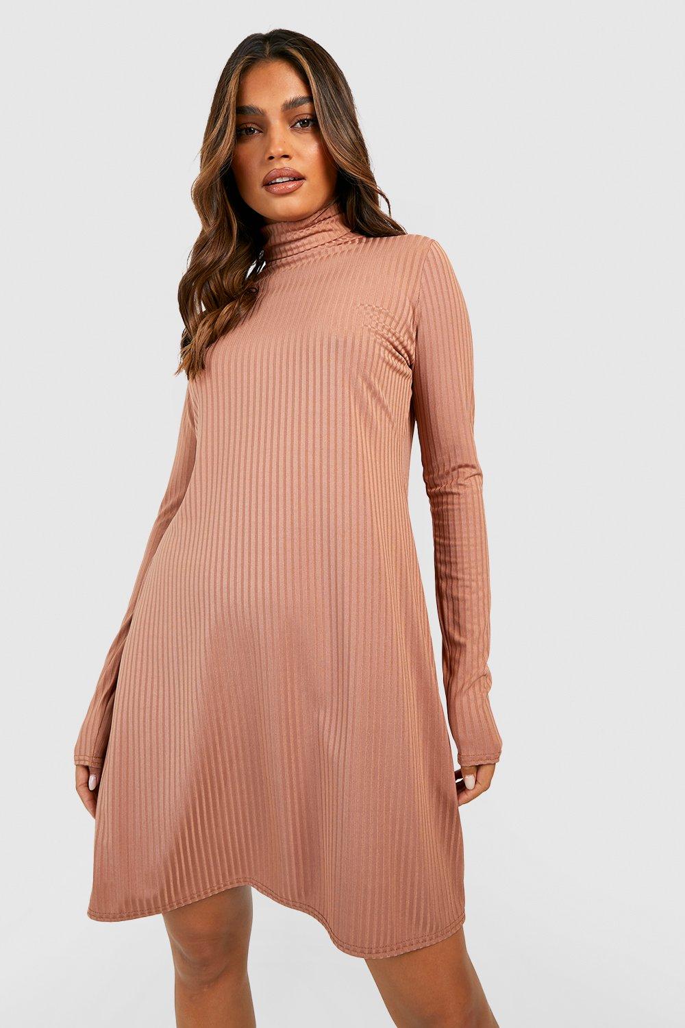 Turtle Neck Swing Dress