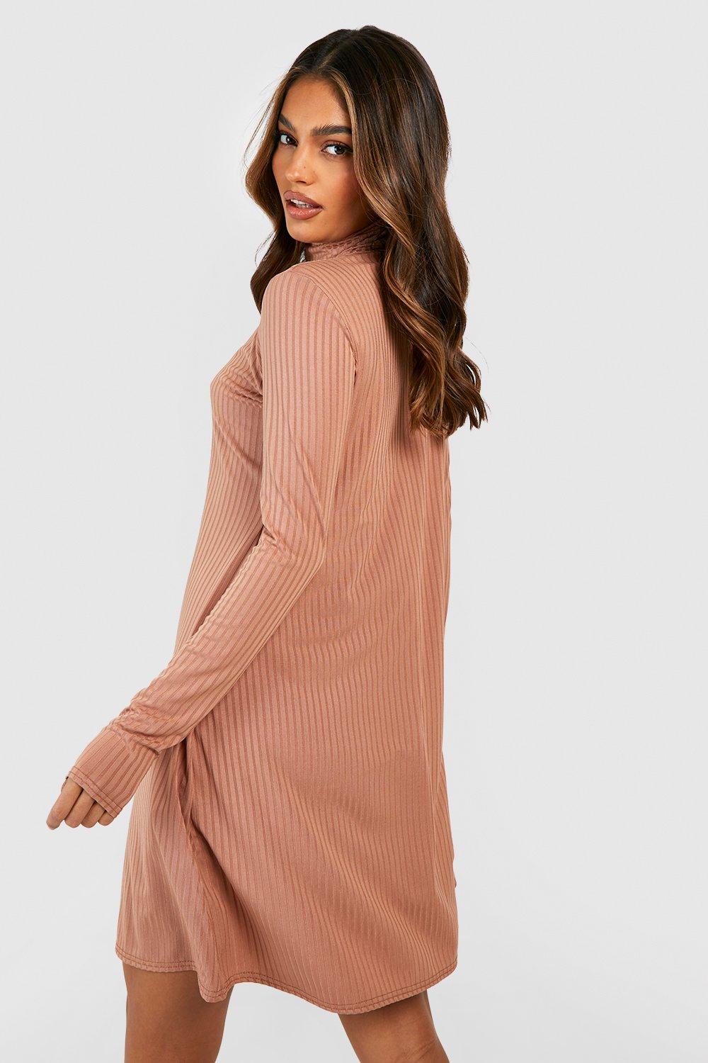 Boohoo knitted 2025 swing dress