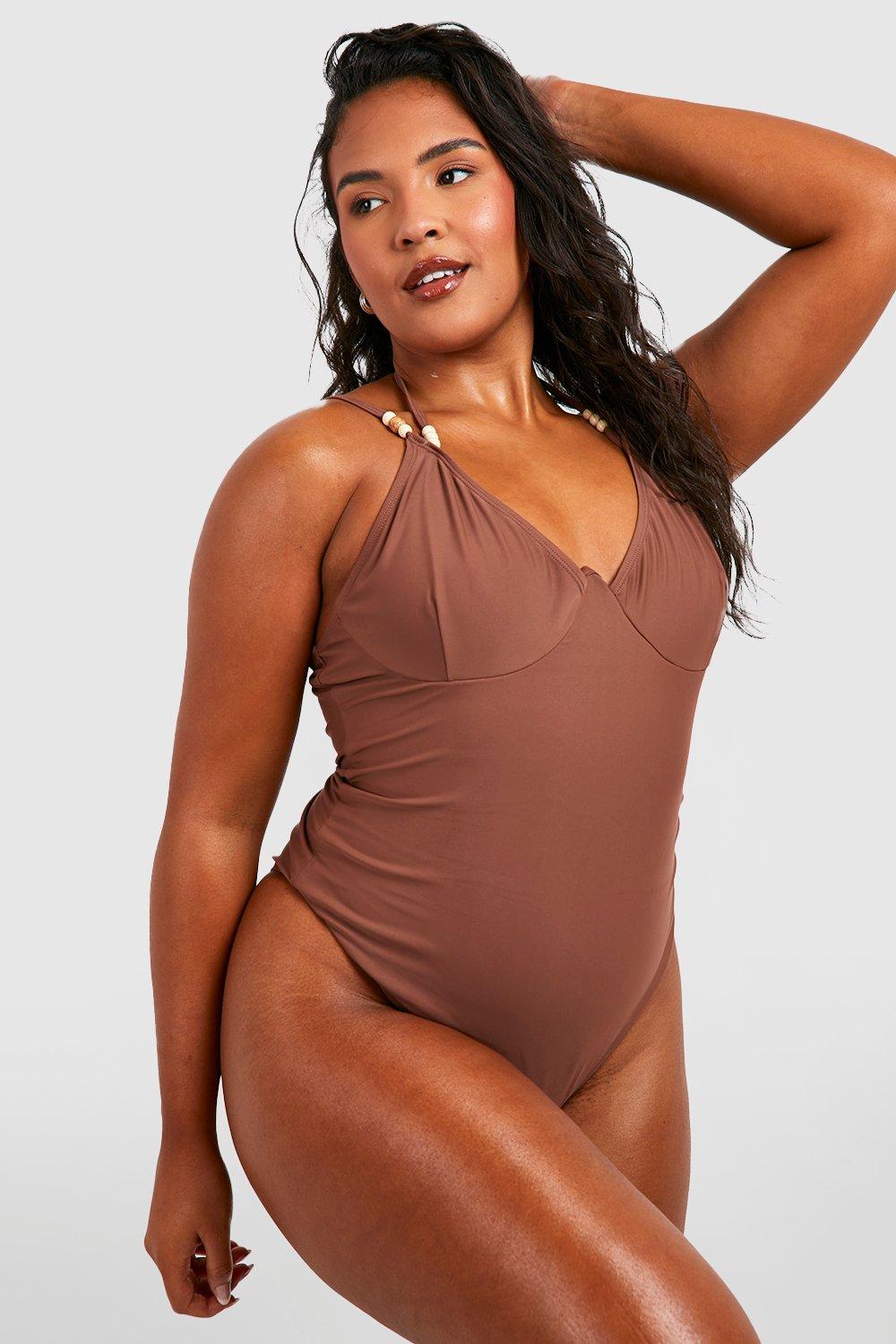 Plus Curve Enhance Smoothing Wrap Swimsuit