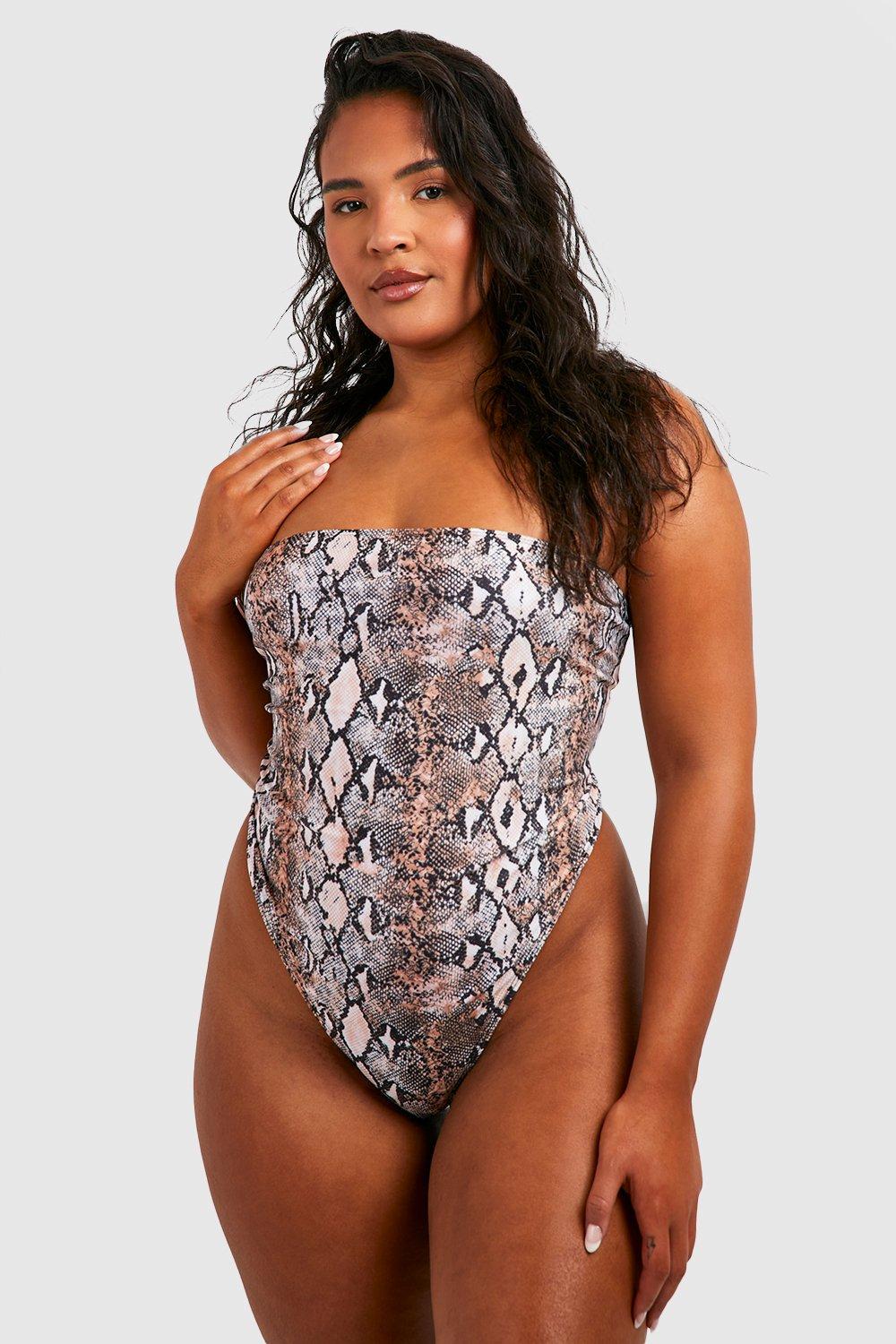 Plus size snakeskin swimsuit on sale