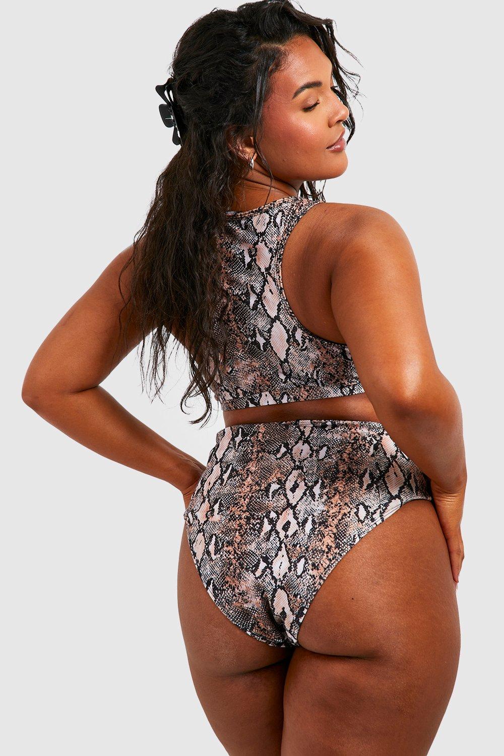 Plus size snake print swimsuit sale