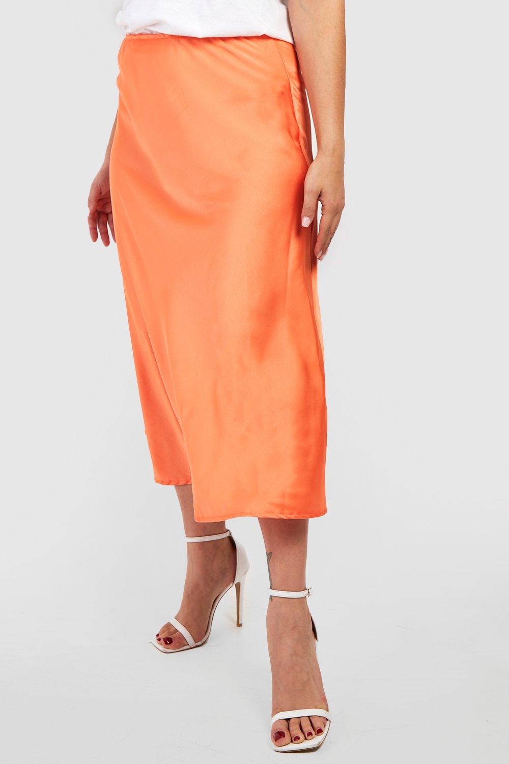 Orange hotsell skirt boohoo