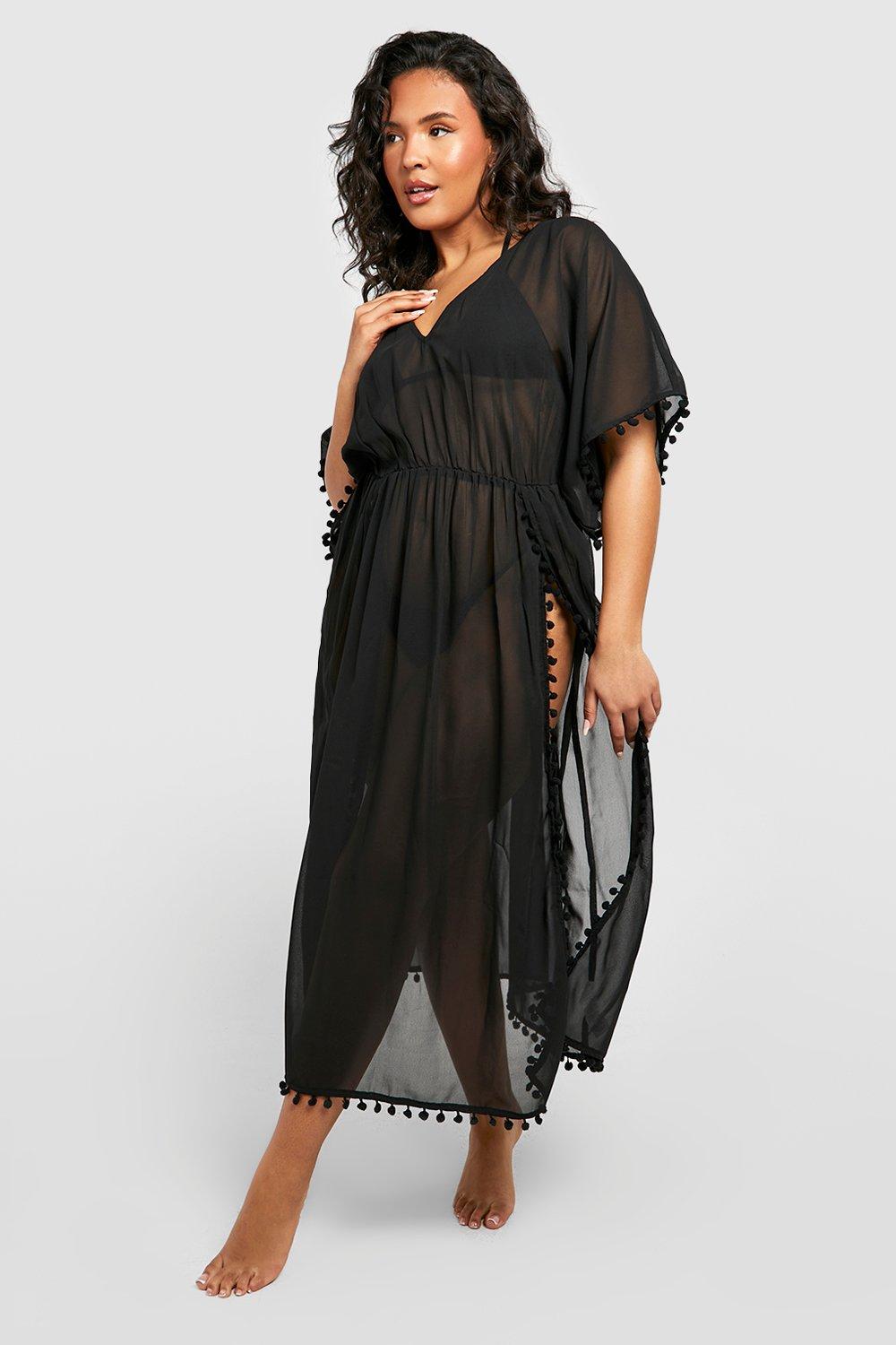 Plus size maxi 2024 swim cover up