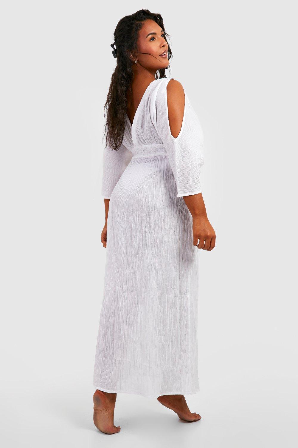 Cheap white maxi dress plus size hotsell