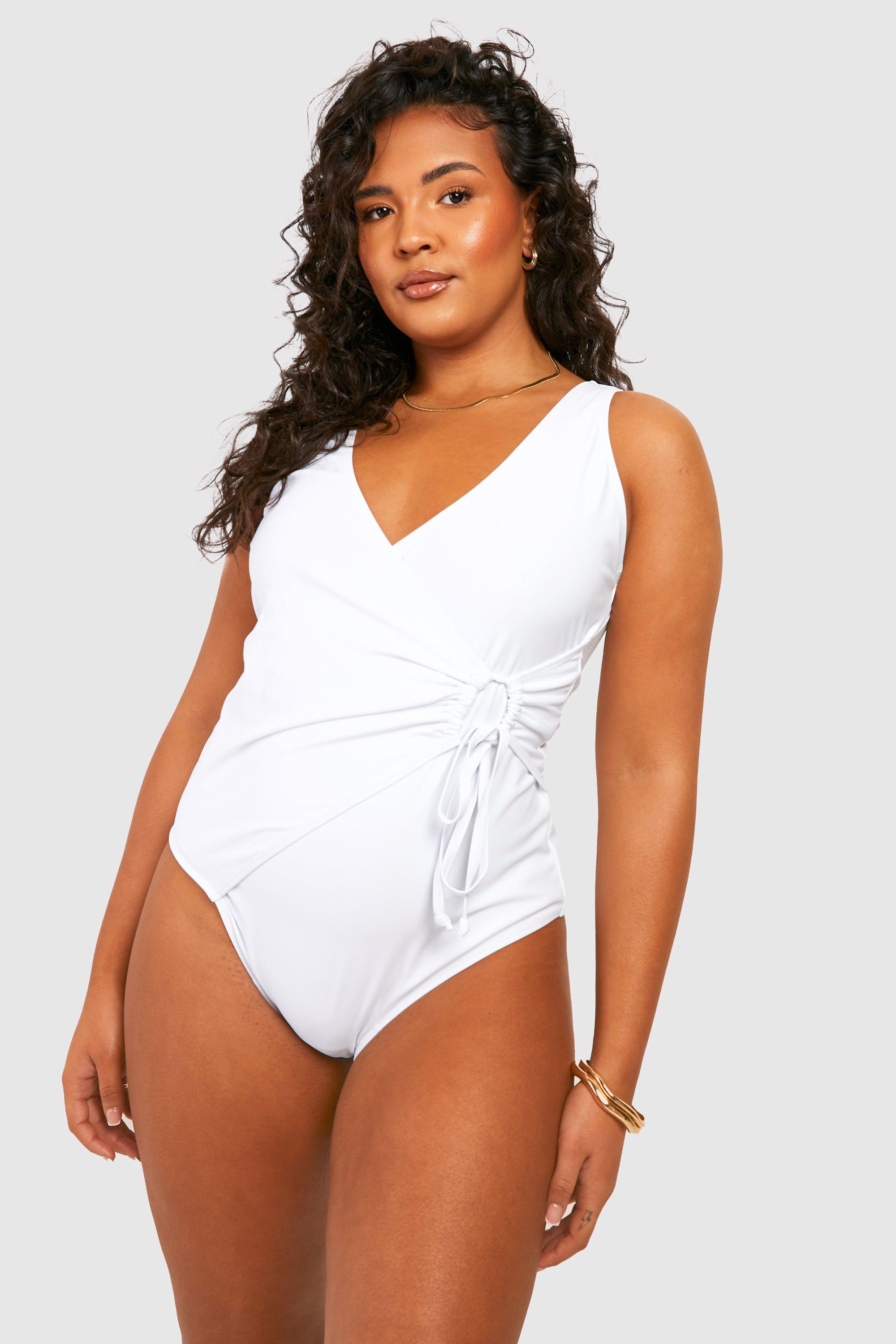 Women's Plus Belted Underwired Tummy Control Swimsuit