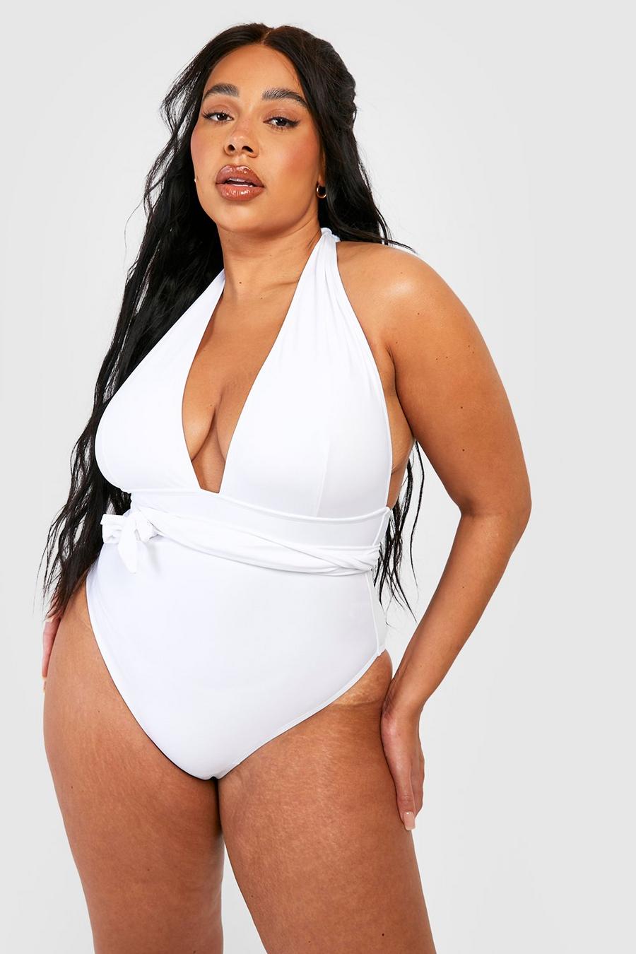 Bathing Suits for Women One Piece Plus Size Swimsuit Cheeky Off Shoulder  High Waist Swimsuit Tummy Control Swimwear, White, 5X-Large : :  Clothing, Shoes & Accessories